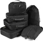 Tactical Packing Cubes 6 Packs Lightweight Luggage Set Packing for Outdoor Organization Travel Accessories Bag Utility Travel Storage Bag