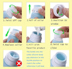 AUTENS Leakproof Silicone Travel Bottles Accessories Set,3oz (90ml) 4 Pack Refillable Cute Penguin Travel Containers for Shampoo,Lotion Sunscreen ect. - TSA Approved & BPA Free