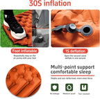 Camping Sleeping mat and Inflatable Pillow - Set, Portable, Ultra-Light, Thickened, Quick to inflate in 30s, can be Spliced. Suitable for Backpacking, Hiking, Camping and Other Scenes