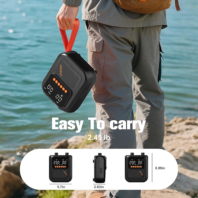 Paddle Board Pump, 20PSI High Pressure SUP Pump with Auto-Off, Dual Stage Inflation & Deflation for Stand Up Paddle Boards, Boat, Tent, Mattress