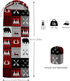 AILONEN Outer Space Astronaut Camping Sleeping Bags,Lightweight & Waterproof,3 Season Warm & Cool Weather,Cartoon Sleeping Bags for Kids,Boys Girls Travelling,Outdoors