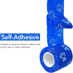 RISEN Cohesive Bandage 2” x 5 Yards, 6 Rolls, Self Adherent Wrap Medical Tape, Adhesive Flexible Breathable First Aid Gauze Ideal for Stretch Athletic