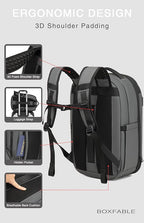 Vacuum Seal Travel Backpack 45L with Pump - Expandable Air Compression System, Water-Resistant Business TSA Lock, Laptop Backpack, Carry-On Suitcase Luggage, Gifts for Men