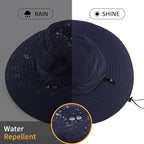 Home Prefer UPF50+ Mens Sun Hat Wide Brim Fishing Hat Foldable Large Brim UV Protection Sun Hat for Men Women Beach Gardening