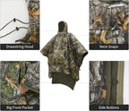 LOOGU Camo Blanket Waterproof Insulation Poncho Liner for Outdoor Camping, Hiking, Hunting, Survival, Backpacking, Picnicking