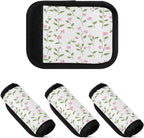 Qilmy Fresh Style Floral Fragments Luggage Handle Wrap 4Pack Luggage Identifiers Tag Comfort Handle Grips Cover for Stroller Suitcase Bag Airplane Travel Accessories1512