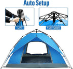 Night Cat Instant Popup Tents 2-3 Persons with Footprint Tarp Easy Setup Camping Tent with Rainfly Double Layers Waterproof Automatic Hydraulic Mechaism