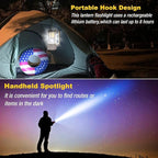 Rechargeable Battery Camping Lantern, Super Bright Flashlights Emergency, Hanging Camping Lights with 4 Modes for Hiking, Car Repair, Outdoor