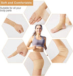 12 Bulk Pack Cohesive Tape, Self Adherent Wrap 2 Inches X 5 Yards - Self Adhesive Bandage Medical Vet Wrap for First Aid, Sports Protection and Wrist, Ankle Sprains & Swelling