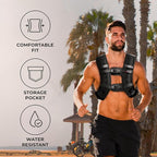 Weighted Vest - Weight Vest for Running, Strength Training & Muscle Building, Features Reflective Stripe for Safe Outdoor Workouts (available in 6lbs to 30lbs)