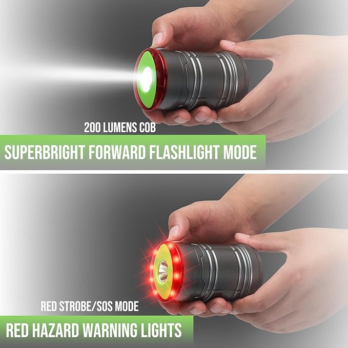 Lichamp Collapsible LED Camping Lantern, Portable Lightweight Waterproof LED Flashlight, 4 Light Modes, Survival Kits for Indoor Outdoor Home Emergency Power Outages Hiking Hurricane, 4 Pack, Medium