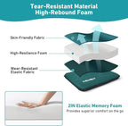 Inflatable Seat Cushion, Self Inflating Memory Foam Stadium Seat Cushion Lightweight Camping Chair Pad Airplane Cushion for Long Flights Outdoor Travel Bleacher Office Car Backpacking (Blue)