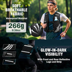Running Vest for Women Men, Running Hydration Vest with 500ml Soft Flask & Touch-Screen Phone Pocket, Reflective Lightweight Hydration Backpack for Hiking with Adjustable Chest Waist Straps