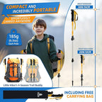 Lightweight Collapsible Kids Hiking Poles - Retractable Kids Hiking Stick, Telescoping Aluminum Trekking Poles 2 Pack, Adjustable Kids Ski Poles by Croosse