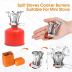 15 Pcs Camp Cooking Set Stainless Steel Camping Cookware Mess Kit with Pot Pan and Stove 2 Set Stainless Steel Cups Plates Forks Knives Spoons for Camping Backpacking Outdoor Cooking Picnic