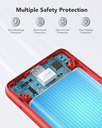 charmast Portable Charger with Built-in Cables and Plug, 10000mAh USB C Power Bank Fast Charging, External Battery Pack Slim, Travel Essentials Compatible with iPhones, Samsung Galaxy, iPad