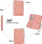Family Passport Holder Wallet RFID Blocking Zippered Passport Wallet,Women and Men Travel Wallet Ladies Passport Cover