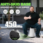 LED Light Up Camping Stool - 450lbs Weight Capacity & Adjustable Height (10 Levels), Compact Folding Chair Stool for Fishing, Hiking, Stadium, Outdoor Events