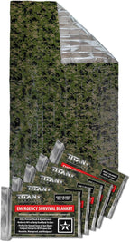 TITAN Survival - Mylar Survival Blankets 5 Pack - 90% Heat Retention & Waterproof Design - Emergency Blanket Cold Weather Protection & Survival Kits - Durable Space Blanket for Outdoor Use