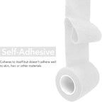 RISEN Cohesive Bandage 2” x 5 Yards, 6 Rolls, Self Adherent Wrap Medical Tape, Adhesive Flexible Breathable First Aid Gauze Ideal for Stretch Athletic