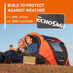 EchoSmile Instant Pop Up Camping Tent, 2/4/6 Person, Easy Setup Tent, Water Resistant Dome, Portable with Carry Bag
