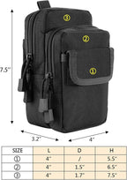 2 Pack Molle Pouches - Tactical Compact Water-Resistant EDC Pouch Bag Small Utility Pouch