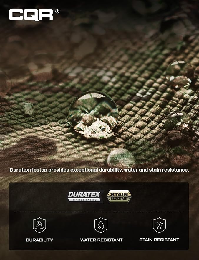 CQR Men's Tactical Pants, Water Resistant Ripstop Cargo Pants, Lightweight EDC Work Hiking Pants, Outdoor Apparel