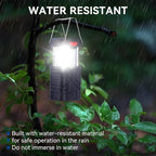 LETMY 4 Pack Camping Lantern, Rechargeable LED Lanterns, Solar Lantern Battery Powered Hurricane Lanterns Flashlight with 3 Powered Ways & USB Cable for Emergency, Power Outage, Hurricane Supplies