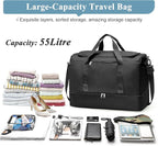 Extra Large Travel Duffle Bag,Carry on Overnight Weekend Bag with Shoes Compartment,Weekender Bags for Women for Travel Business Trips Sport Hospital