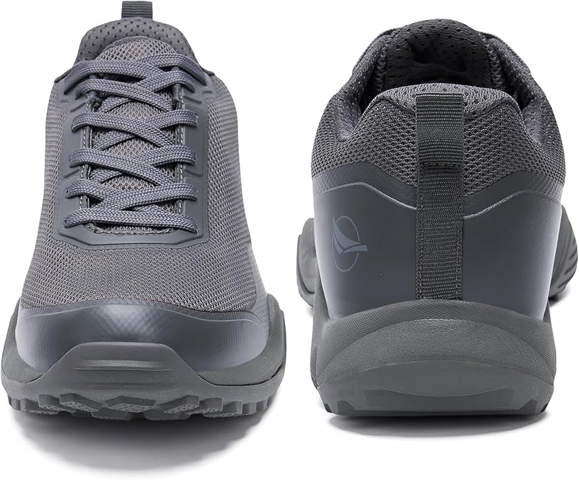 Grand Attack Men's Waterproof Hiking Shoes Lightweight Approach Trekking Comfortable Backpacking Boots Non Slip Work Shoes Outdoor Camping Travel Sneakers