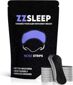 ZZSLEEP Nasal Strips (30 Strips) – Extra-Strength Strips for Better Sleep, Snoring Relief & Enhanced Breathing – Ideal for Sports, Exercise & Nighttime Use – Skin-Friendly, Sweat-Resistant Nose Tape