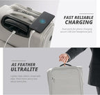 Verage Underseat Carry On Luggage with Spinner Wheels (Cloud Gray, 14.5-Inch Plus Underseat Pro)