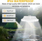 2-Pack Portable Rechargeable Camping Lights, Tent Lights LED Lantern Power Solar Battery Powered, 5 Lighting Modes, IP65 Waterproof Flashlight for Hiking/Emergency/Night