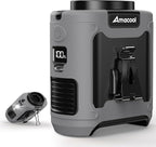 AMACOOL Portable Waist Fan Clip On, MAX 40H Work Time, 10000mAh Rechargeable Wearable Shirt Fan with Light, 16000RPM Powerful 5 Speed Belt Fans Personal Cooling Fans for Outdoor Jobsite Camping Travel