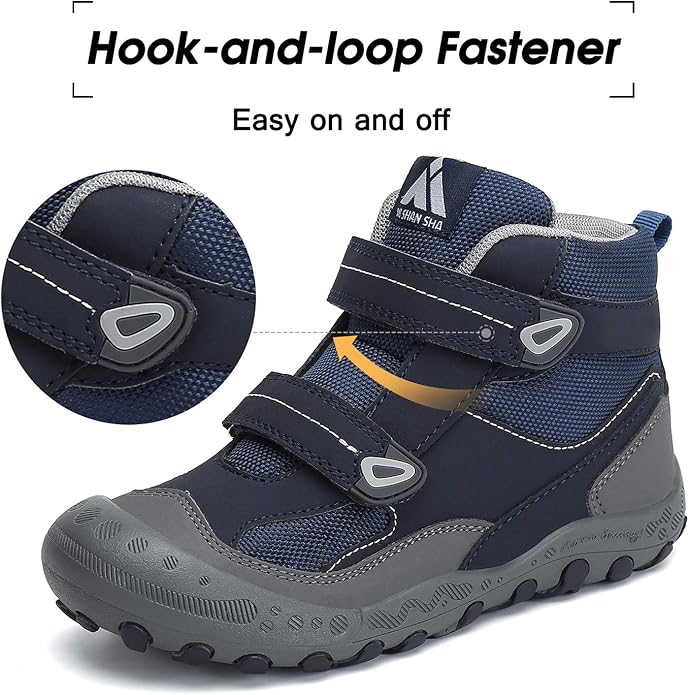 Mishansha Kids Hiking Boots Toddler Girls Boys Hiking Shoes Water-Resistant Anti-Collision Non-Slip Athletic Outdoor Trekking Boots
