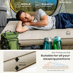 Self-Inflating Sleeping Pad with Portable Electric Air Pump, 4in Thick Memory Foam Camping Mattress for Tent Cot & Car Travel, Fast Inflate & Deflate Camping Pad