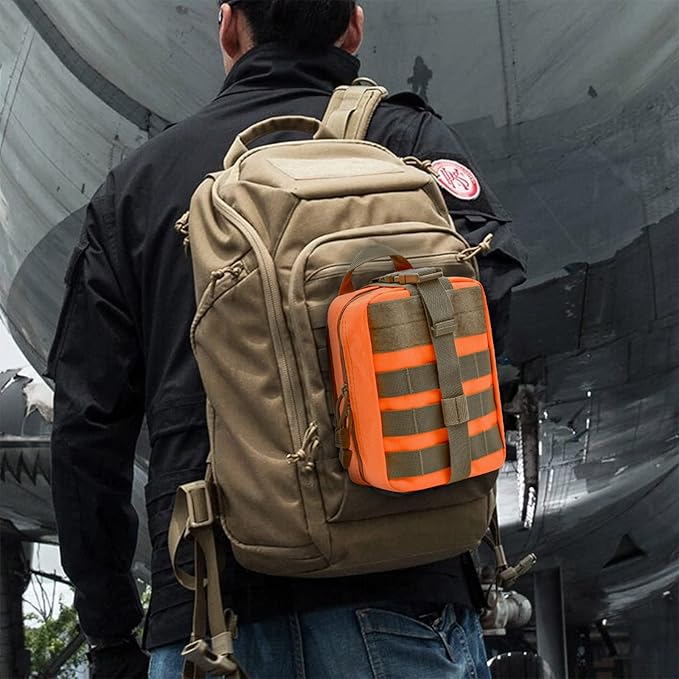 Gogoku First Aid Pouch 1000D Nylon Tactical Molle Tear Away Medical Pouch Empty Utility Pouch for Outdoor Activities Medical Supplies Camping Hiking Travel,Bag Only