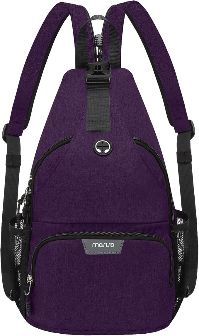 MOSISO Sling Backpack Travel Hiking Daypack, Crossbody Convertible Sling Bag with Front Pocket One Shoulder Chest Bag