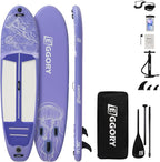 Inflatable Paddle Board,Stand Up Paddle Board Set, Extra Wide SUP Board with Removable Fin, Floating Paddle, Hand Pump, Waterproof Phone Pouch,Traveling Board