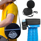 3-in-1 Cushion Carry Case for Round Telescopic Stools, Collapsible Stool Chair Pads with Thickened Foam Cushion, Fits All Round Retractable Folding Stools (Case Only), 1-Pack, Black