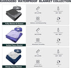 Sherpa Warm Outdoor Camping Blanket - Waterproof Stadium Blanket for Cold Weather, Camp, Sports Mom and Concert - Camping Quilt 80" X 58" (Green)