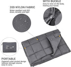 KingCamp Ultralight Camping Blanket, Packable Down Alternative Puffy Wearable Blankets Weatherproof Warm Package Quilt with Snap Buttons for Outdoor Hiking Travel Picnic Stadium (69" x 53", CHARCOAL)