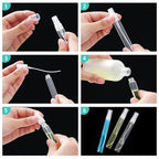 Zhehao 50 Pcs Mini Spray Bottles 10 ml Clear Glass Perfume Bottles Refillable Fine Mist Perfume Atomizer Portable Empty Sample Containers for Cleaning, Essential Oils, Travel (Clear Cap)