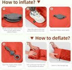 Double Sleeping Pad Camping, Self Inflating 6'' Extra-Thick 2 Person Pillow Built-in Foot Pump Waterproof Inflatable Sleeping Mat Backpacking, Tent, Hiking, Portable Camping Pad