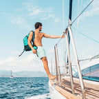 Insulated Hydration Backpack Pack with 3L BPA Free Leak Proof Water Bladder, Large Storage Lightweight Hiking Daypack with Waist Pouches & Cooler Layer, for Running, Biking, Camping, Festival