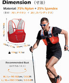 TRIWONDER Hydration Vest 2.5L Ultra Trail Running Backpack Hydration Pack Marathon Vest Lightweight Outdoor Hiking Cycling Daypack