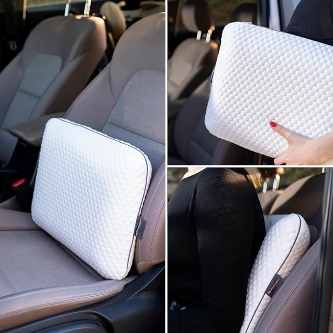 Travel Memory Foam Pillow for Sleeping, Comfortable Camping Pillow, 15.75x11.81x3.94 inches, Easy to Carry Portable Bag, Soft, Breathable, Washable Pillowcase