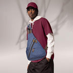 KL928 Canvas Sling Bag - Small Crossbody Backpack Shoulder Casual Daypack Rucksack for Men Women(Large Version)