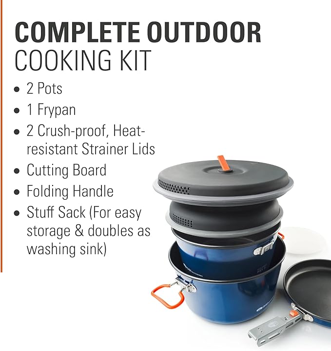 GSI Outdoors Bugaboo Base Camper, High-Efficiency Cookset – Ceramic Non-Stick Coated