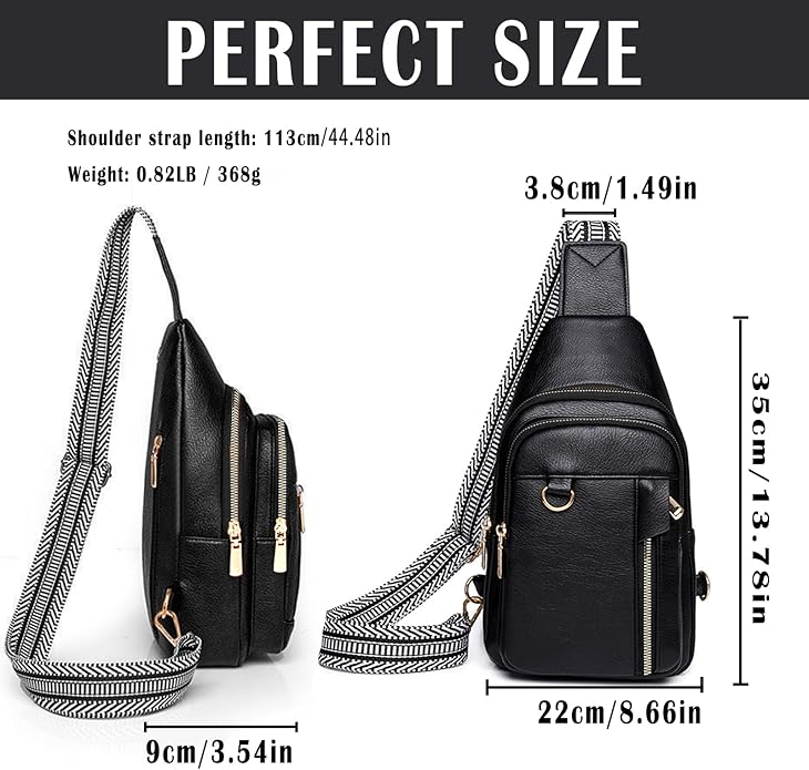 Cross Body Bags for Woman Men Sling Bag Chest Bag with Adjustable Strap Crossbody Handbags Women's Crossbody Bags